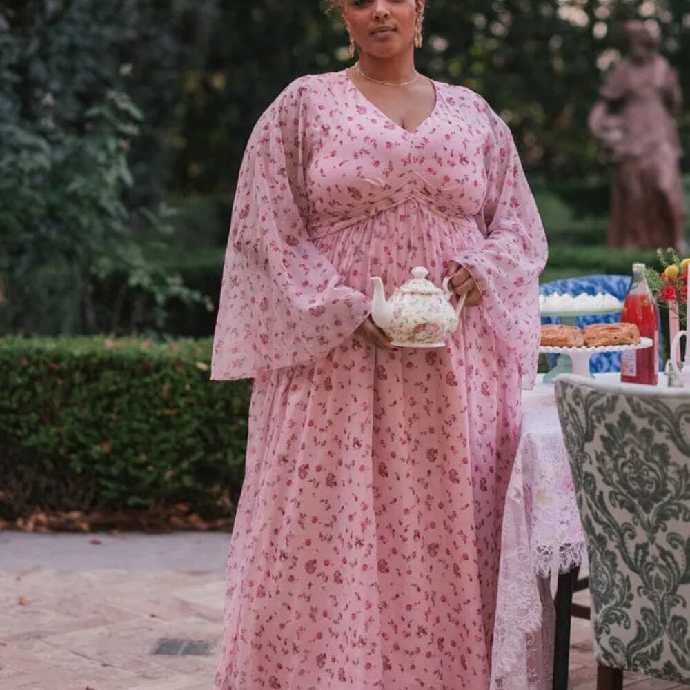 NWT JessaKae Rosamund Dress - Size 1XL - Flower Child Pink Rose